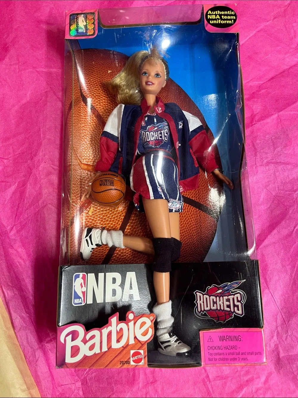 1998 Mattel NBA Barbie Houston Rockets Doll NRFB